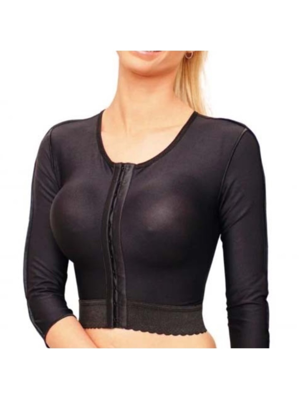 Marena Recovery Vest 3/4 Sleeve Black GFVM Women’s Size Small